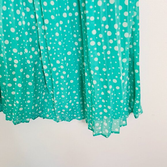 GAP Sleeveless Polka Dot Pleated Fit and Flare Dress Mint Green Women's 0 - Picture 10 of 10